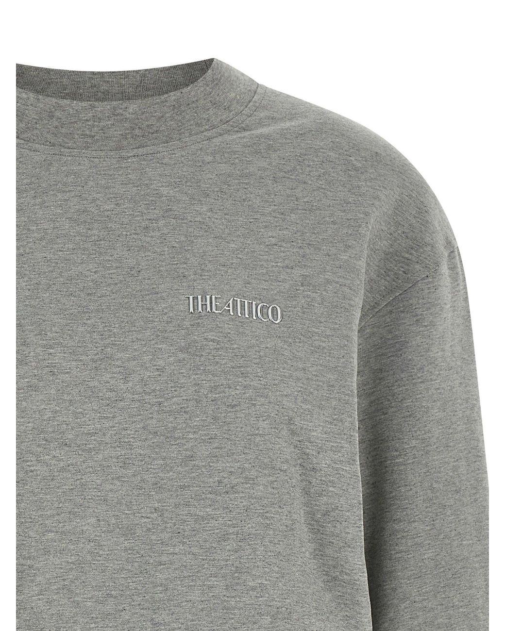 The Attico Gray Draped Mini Dress