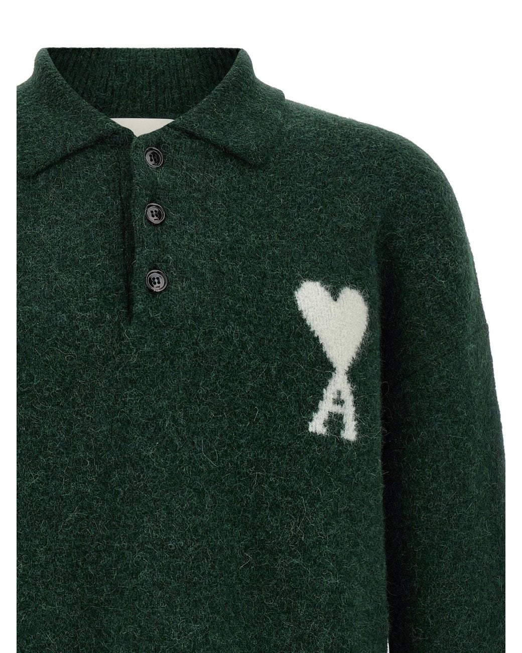 AMI Green Polo Shirt for men
