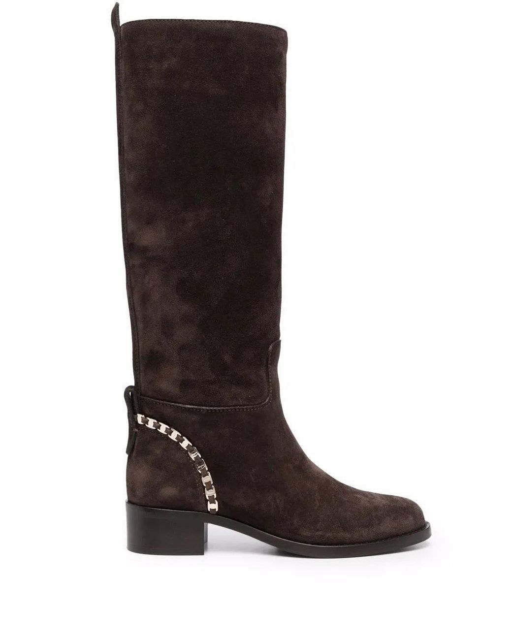Ferragamo Brown Tawnie Below-The-Knee Boots