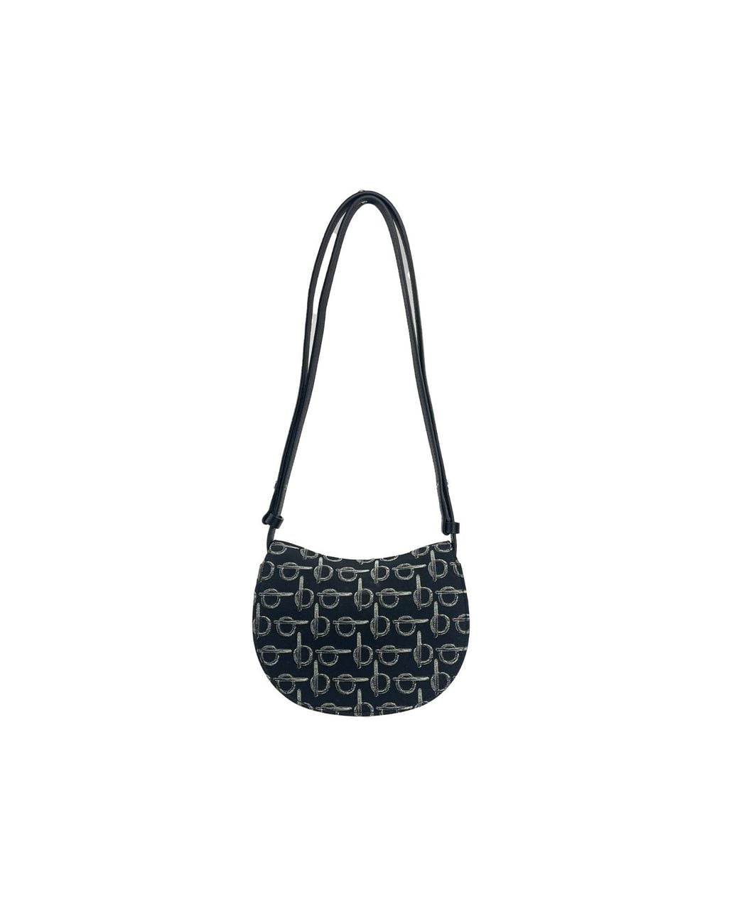 Burberry Black Mini Rocking Horse Crossbody Bag Purse Cotton