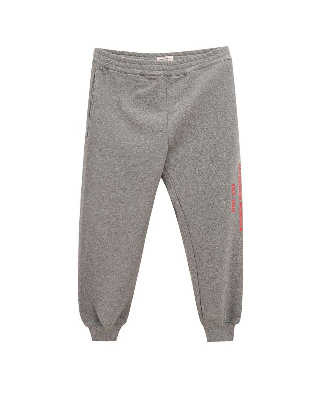 McQueen Gray Cotton Athletic Pants