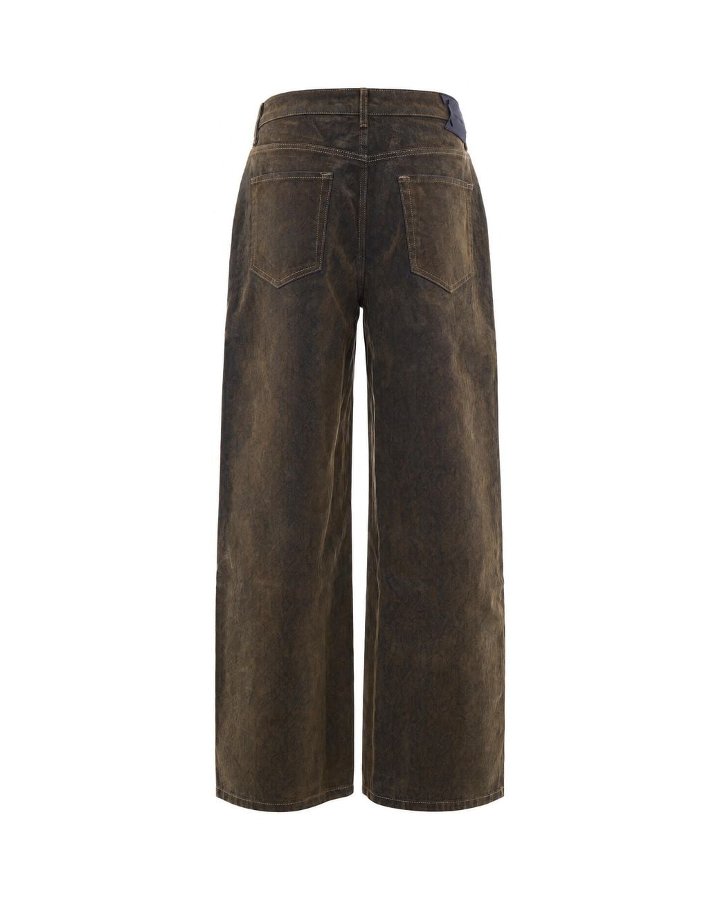 Daily Paper Brown Trousers Velvet Shield Oversized Cotton for men