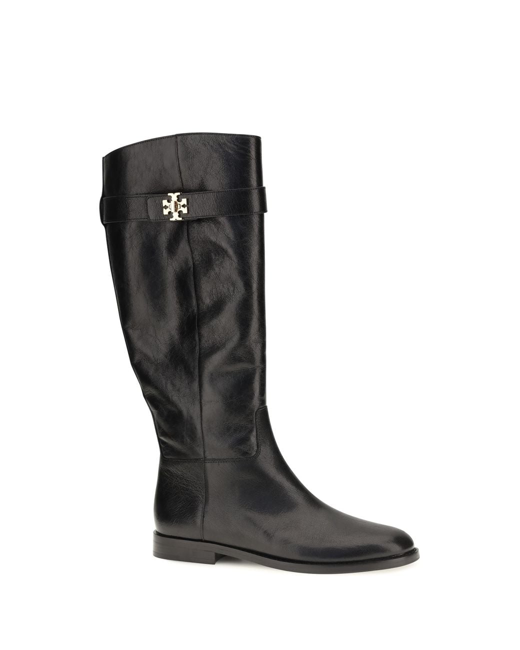Tory Burch Black T Lock Riding Boots