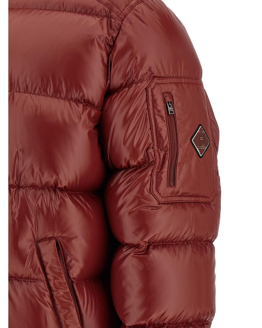 Herno Red Semi-Gloss Quilted Down Jacket for men