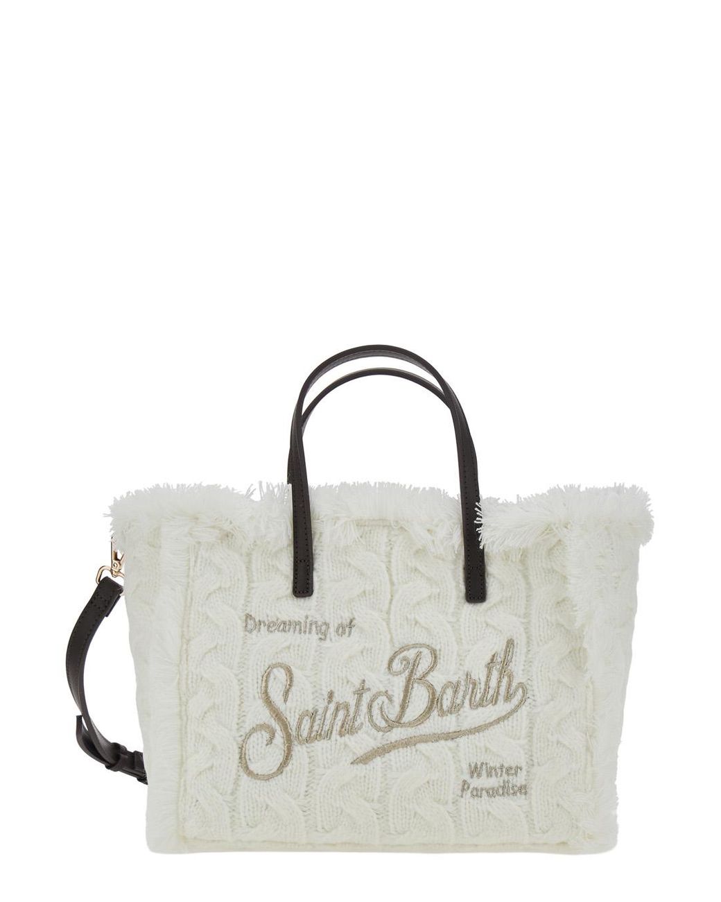 Mc2 Saint Barth Metallic Woven Shoulder Bag Tech Fabric Polyester