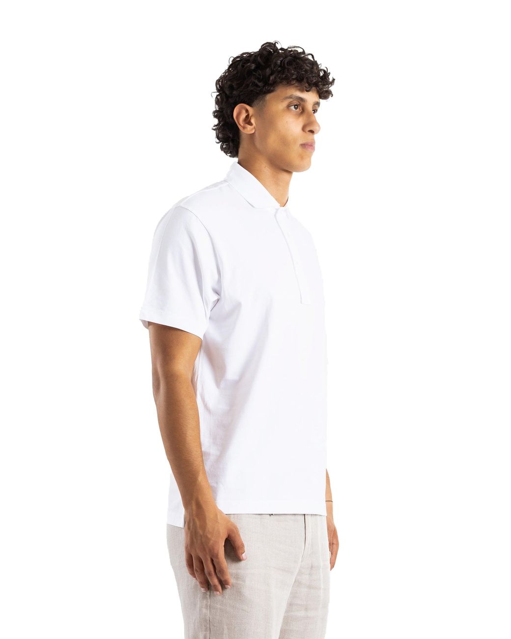Handvaerk White Handvaerk Pima Cotton Polo for men