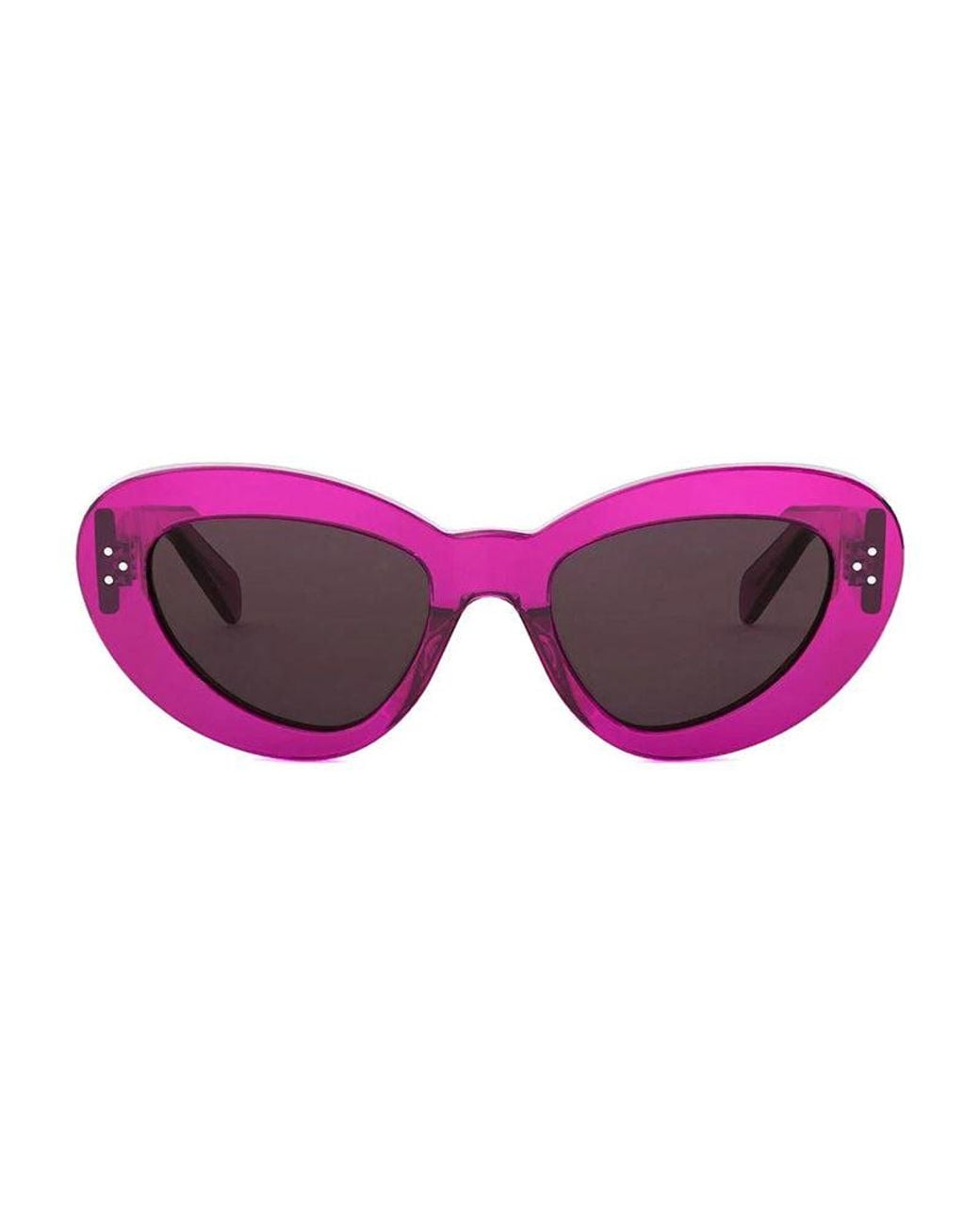 Céline Purple Sunglasses Cat Eye Full Rim, Shiny Frame And Lens Cl40320U72Y