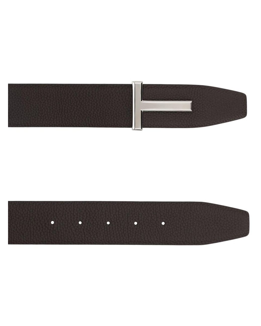 Tom Ford Black Tom Ford T-Buckle Belt for men