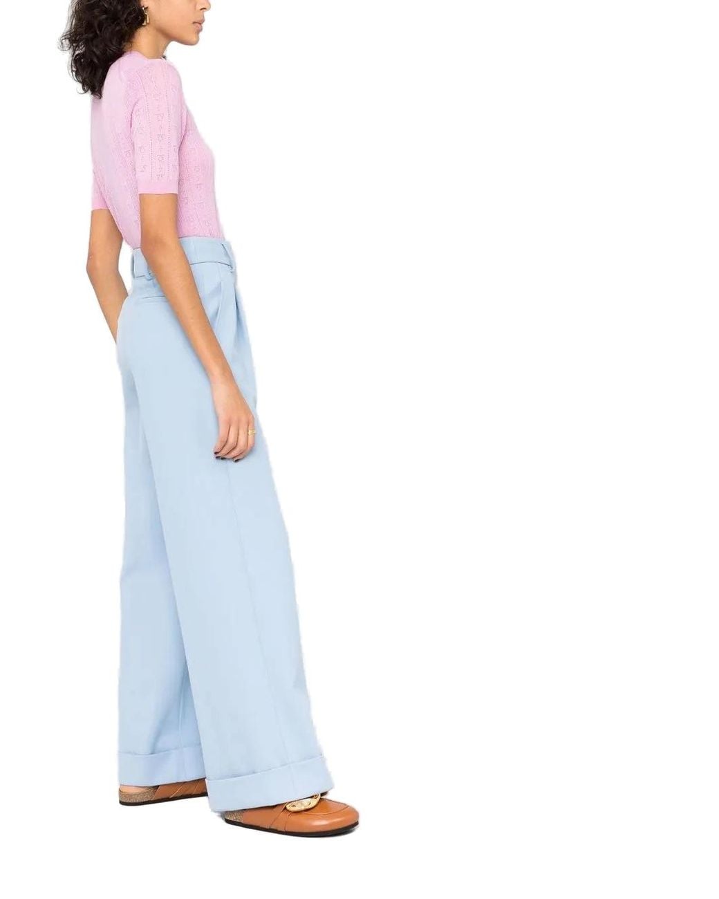 Ferragamo Pink Ferragamo Gancini-Pattern Ribbed Knit Sweater