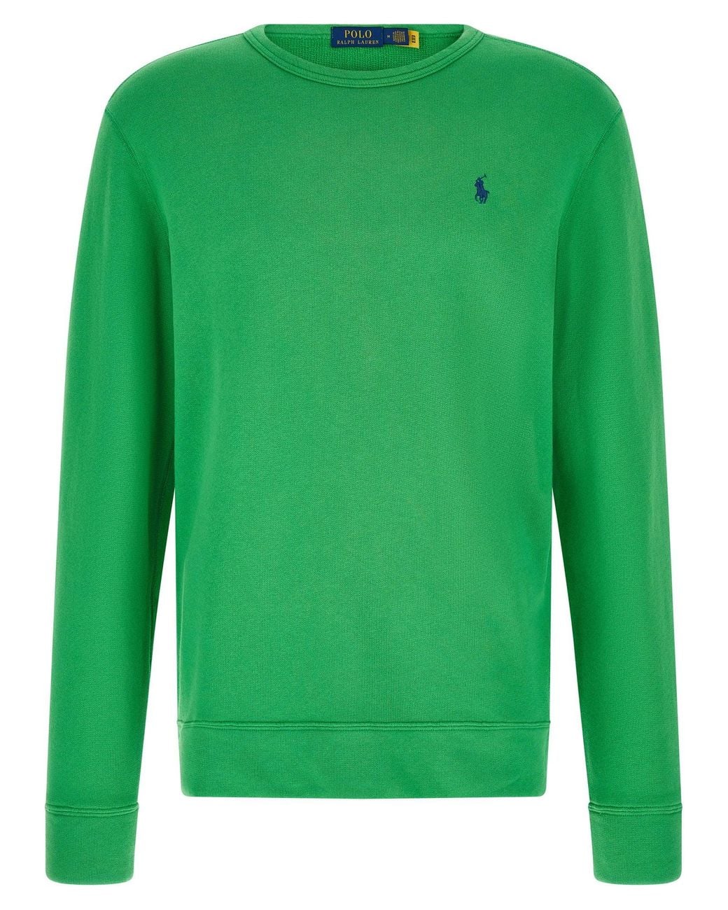 Polo Ralph Lauren Green Logo-Embroidered Loopback Cotton Sweatshirt