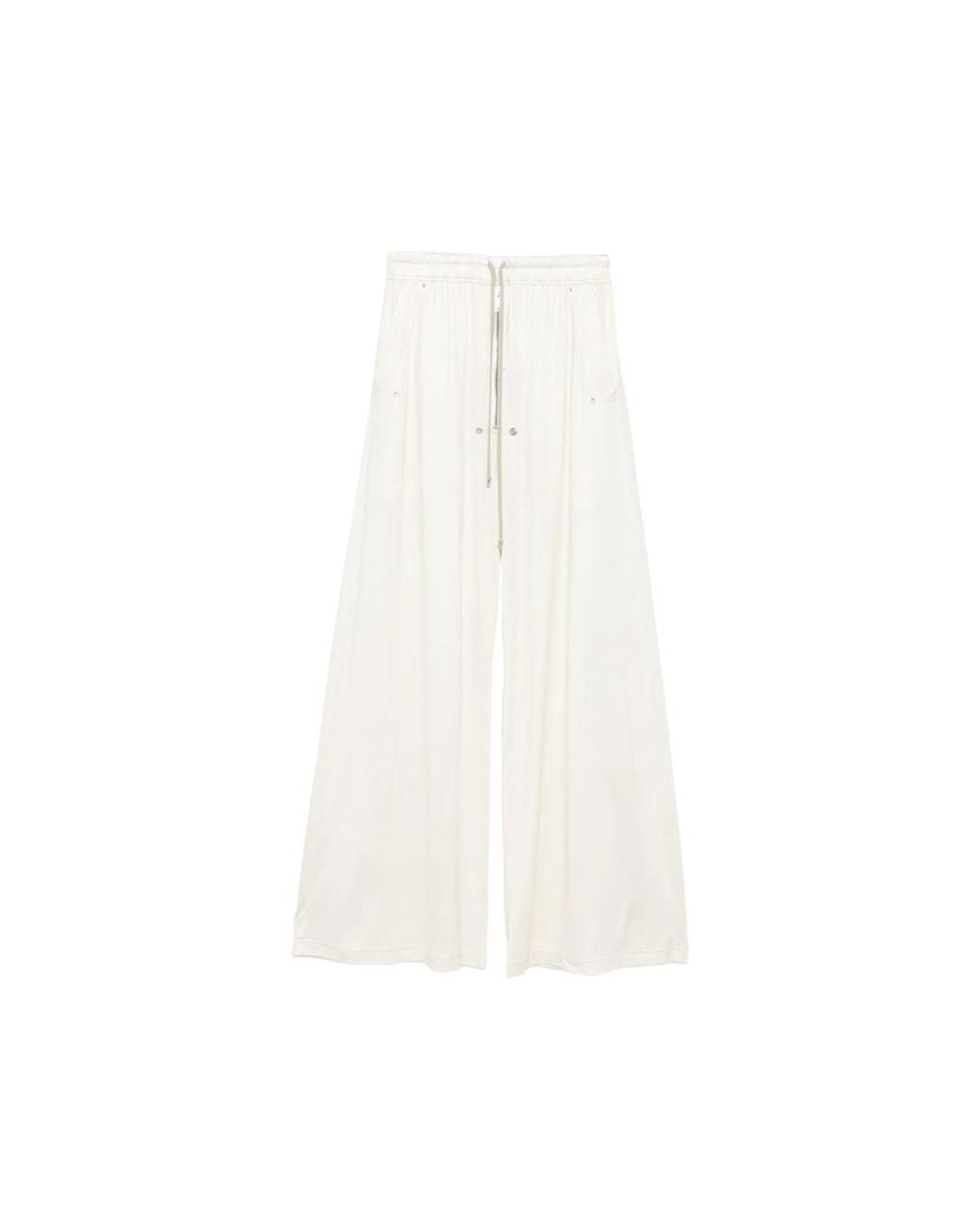 Rick Owens White Wide Trousers for men