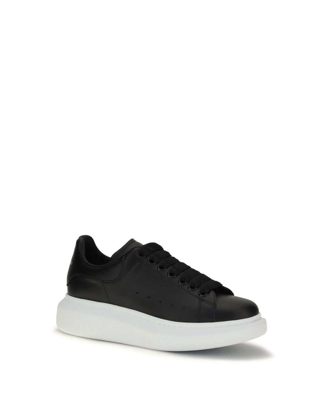 McQueen Black Leather Sneakers