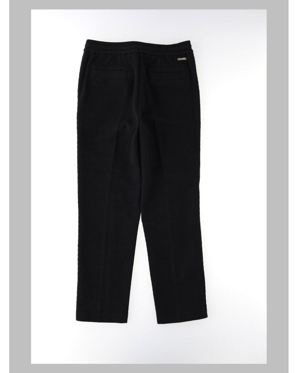 Paolo Pecora Black Duomo Chino Trousers Polyamide Cotton Elastane for men