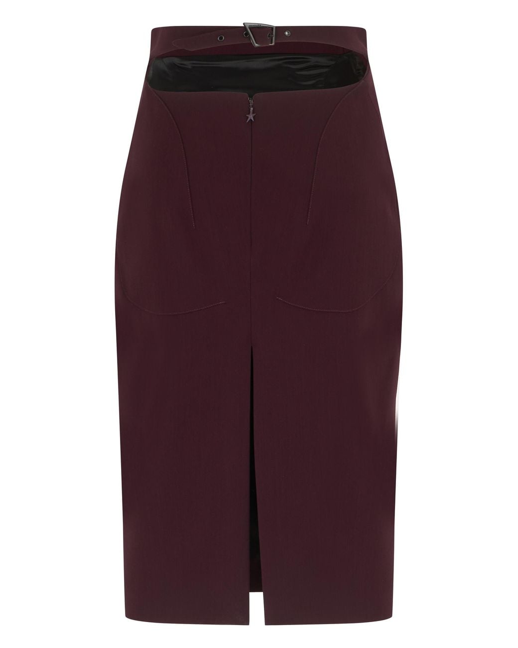 Mugler Purple Bodycon Skirt Viscose Pencil