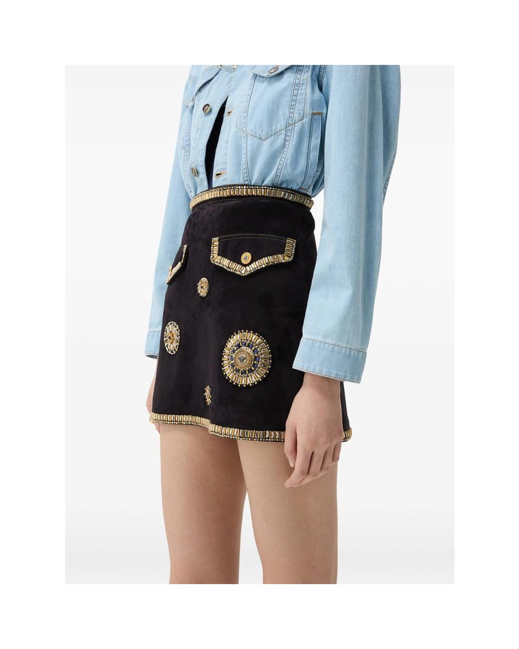 Versace Black Skirts