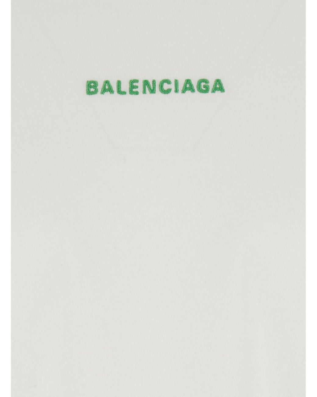Balenciaga White T-Shirt Cotton T-Shirts And Polos for men