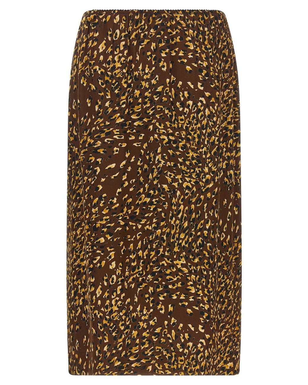 Twinset Brown Animal-Print Skirt