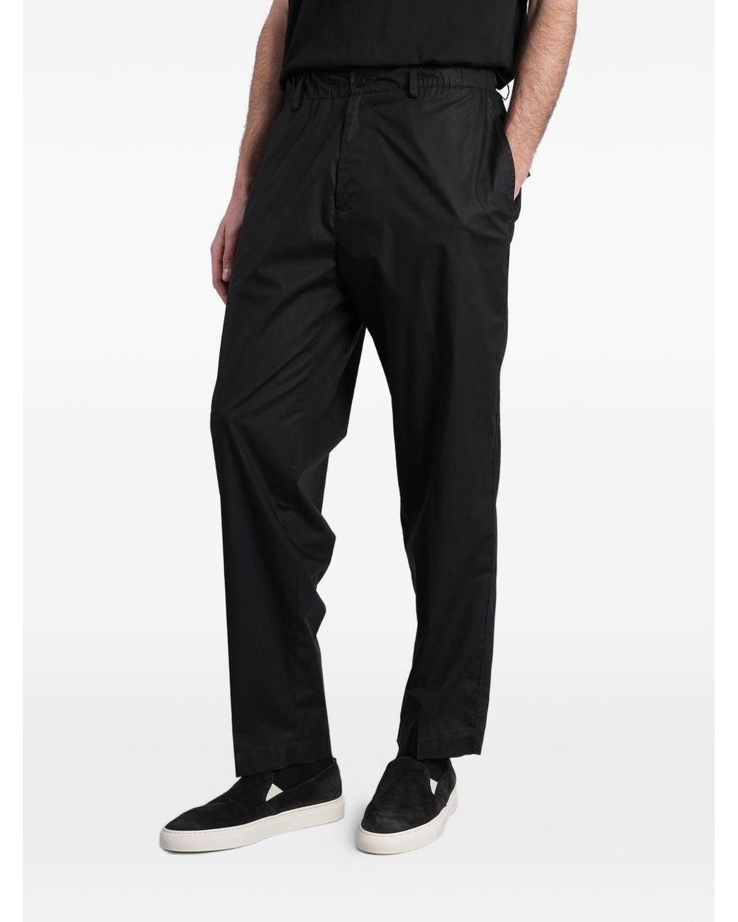 Low Brand Black Loose-Fit Trousers for men