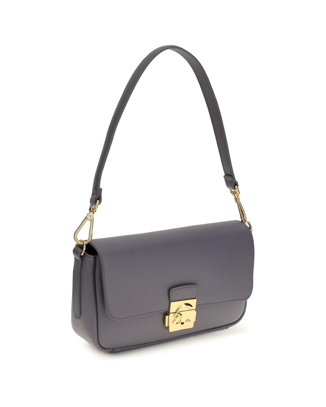 Coccinelle Gray Shoulder Bag C-Me Lock Calf Leather (Bos Taurus)