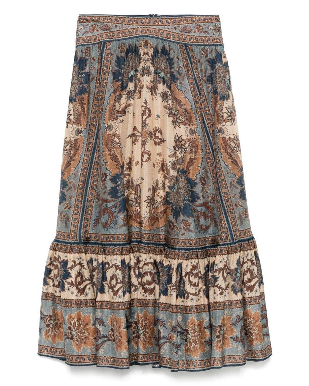 Zimmermann Multicolor Ascension Printed Silk Skirt