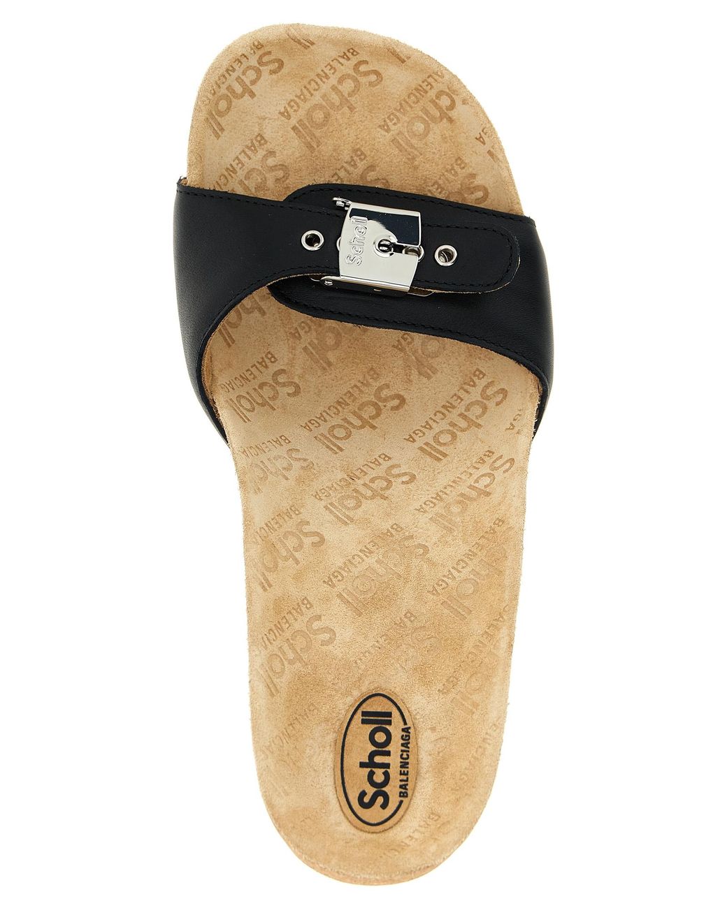 Balenciaga Metallic X Scholl Sandals Calfskin Leather (Bos Taurus)