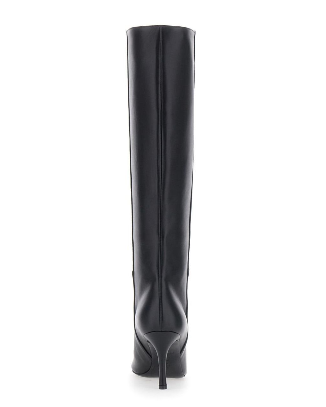 Pollini Black Heeled Boots Leather