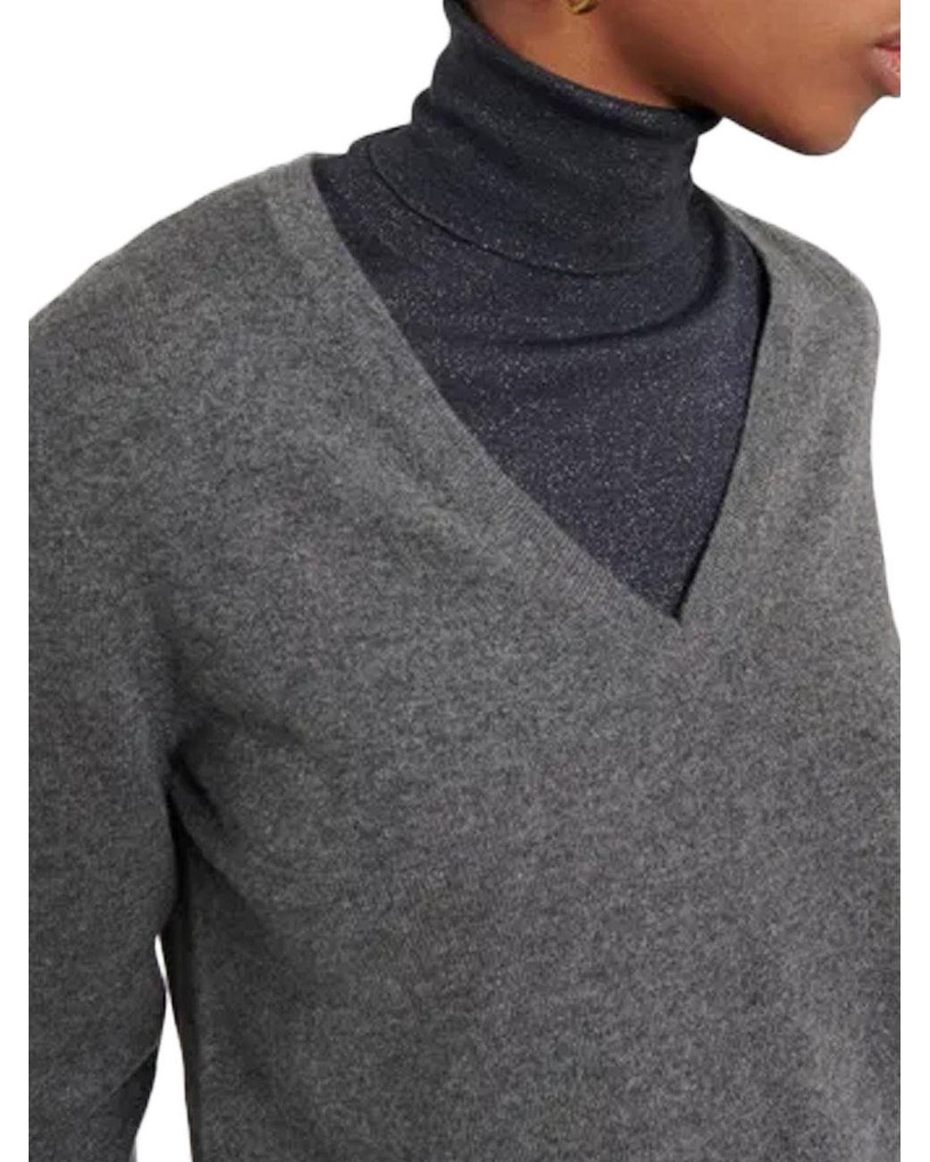 Brunello Cucinelli Gray Cashmere Sweater