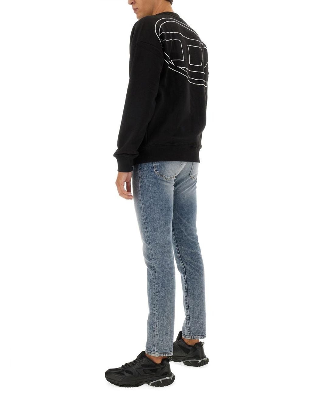 DIESEL Black Cotton Sweatshirt Sweatshirts for men