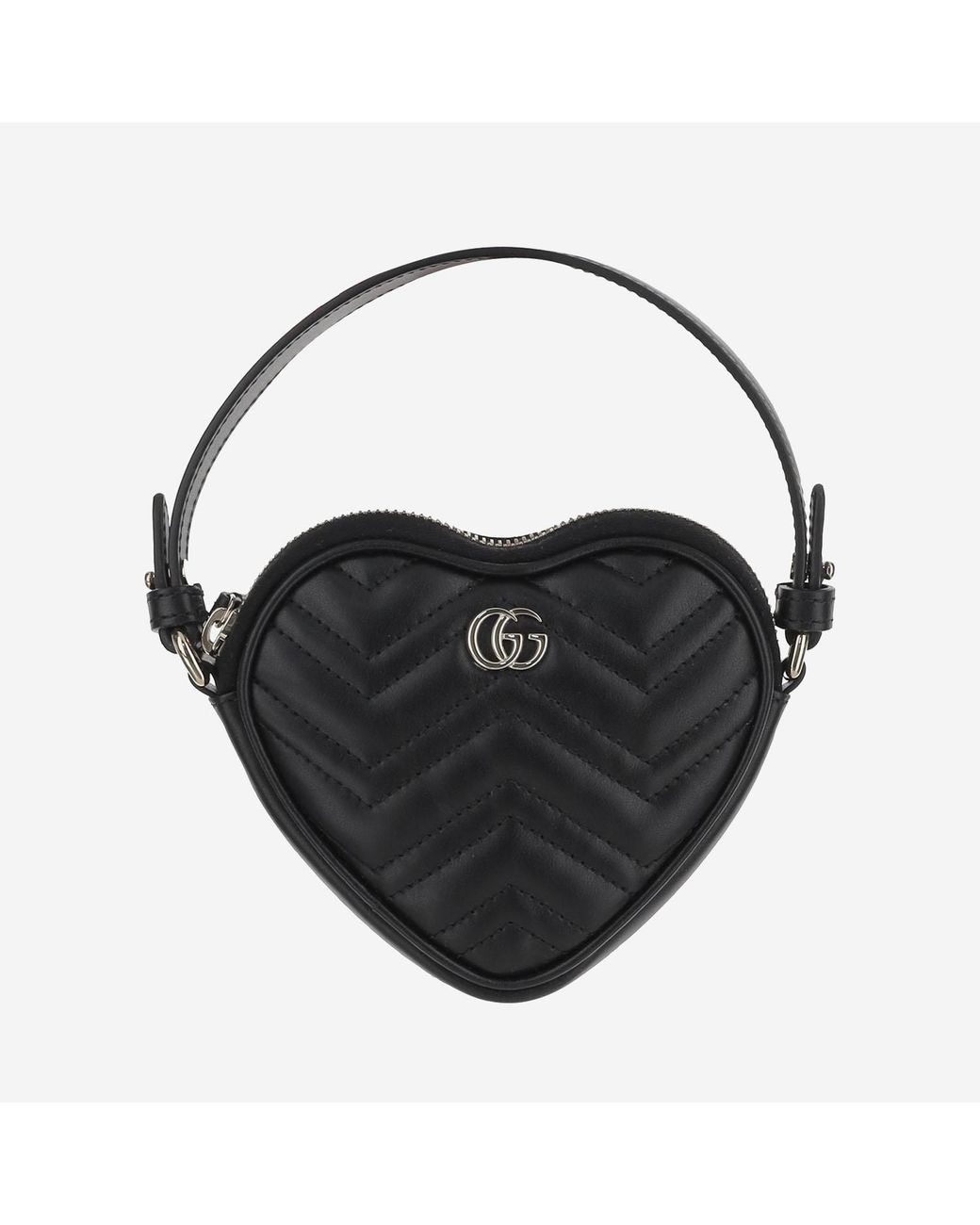 Gucci Black Mini Gg Marmont Bag Calf Skin Shoulder