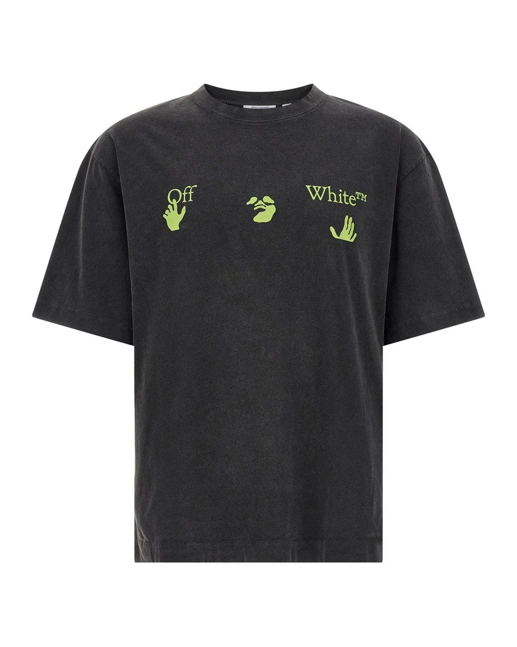 Off-White c/o Virgil Abloh Black Logo-Embroidered Cotton T-Shirt for men