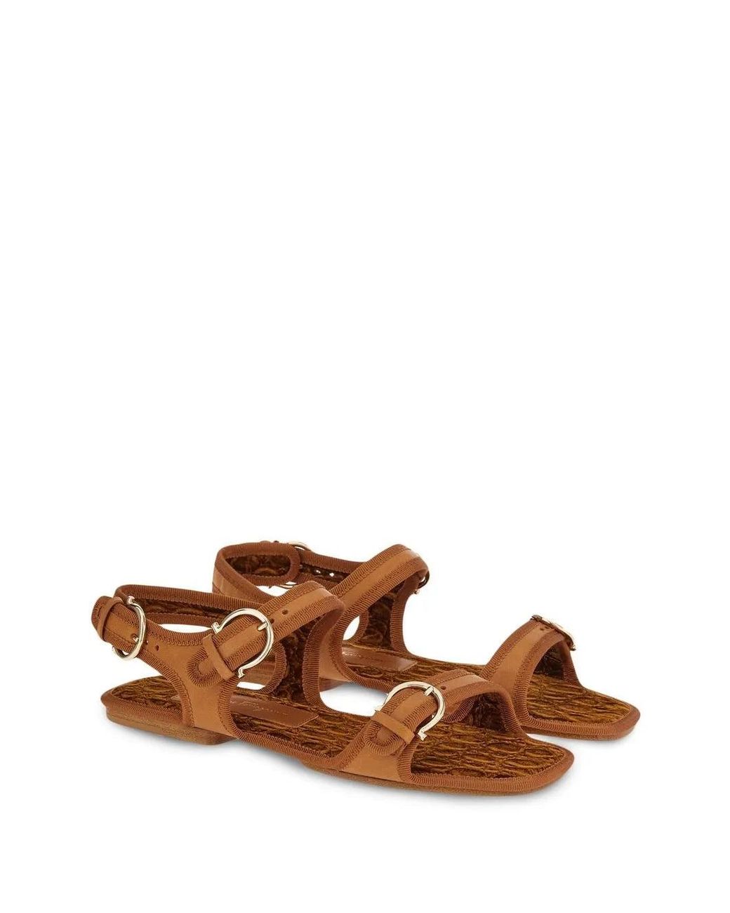 Ferragamo Brown Nomadic Stories Leather Sandal