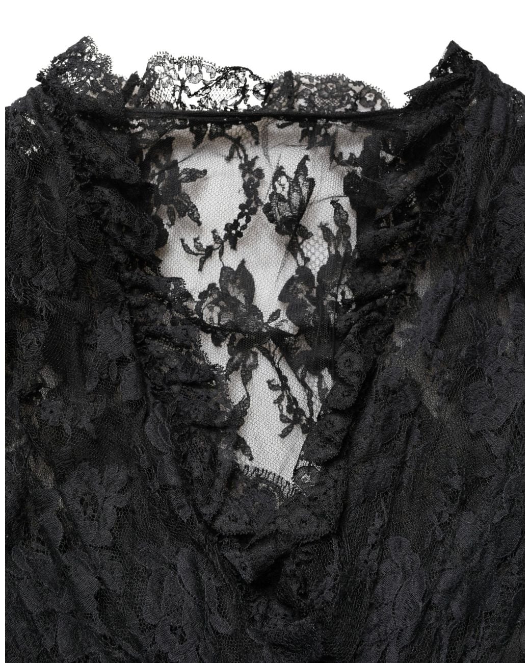 Dolce & Gabbana Black Lace A-Line Long Evening Gown Dress Cotton Silk Nylon