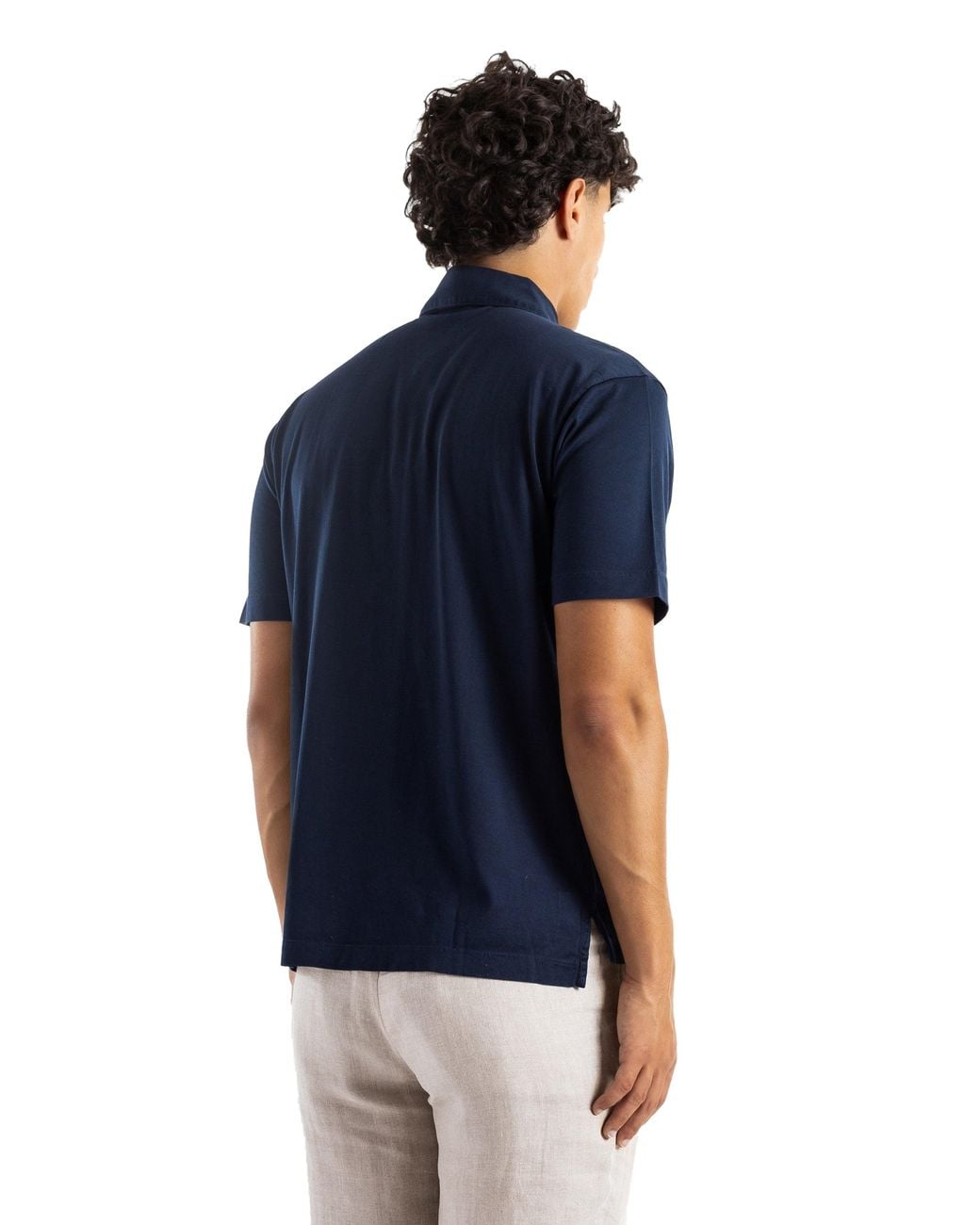 Handvaerk Blue Handvaerk Pima Cotton Polo Shirt for men