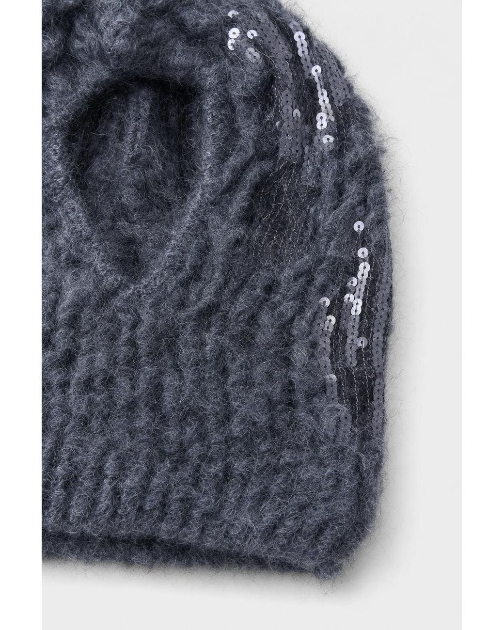 Brunello Cucinelli Blue Dark Wool Knit Hat