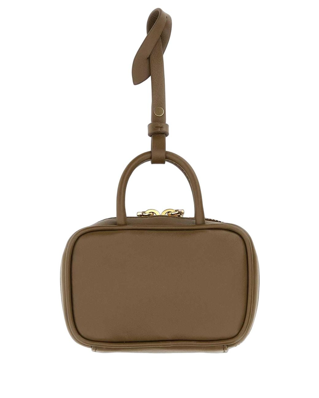 Miu Miu Brown Miu Miu Logo-Embossed Leather Mini Bag