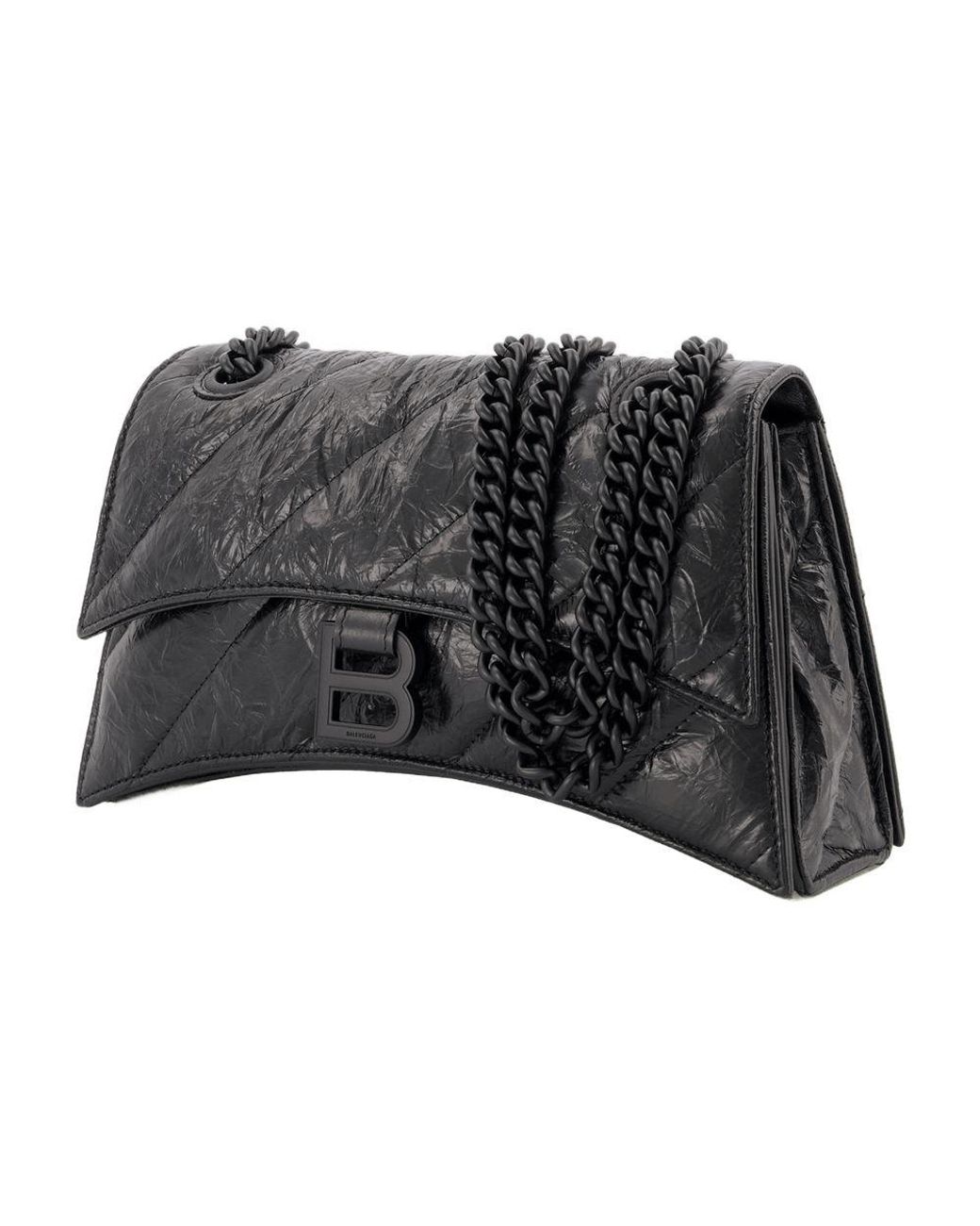 Balenciaga Black Crush Chain S Hobo Bag