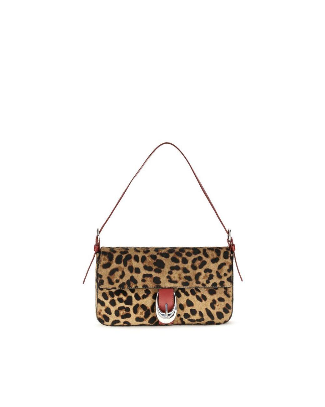 Staud Metallic Beige Calf Leather Bos Taurus Shoulder Bag