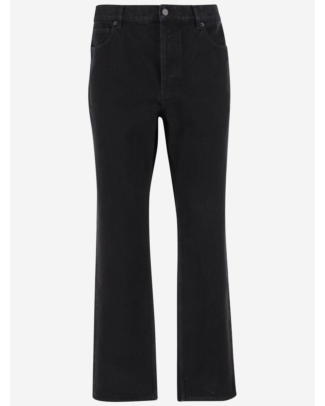 Saint Laurent Black Cotton Pants Trousers for men