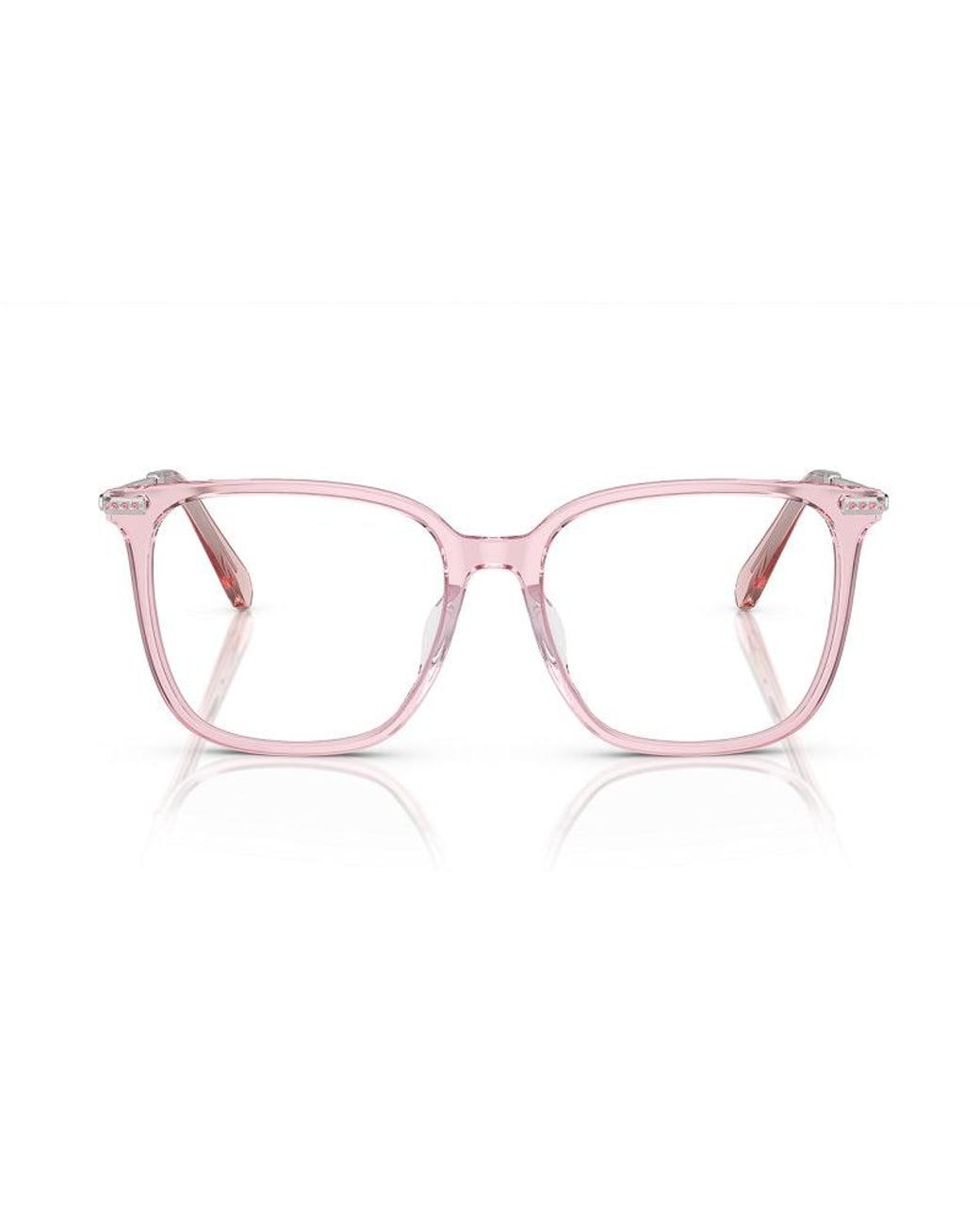 Swarovski Pink Eyeglasses Square Full Rim, Transparent Frame And Clear Demo Lenses Lens Sk2016D3001 Sunglasses