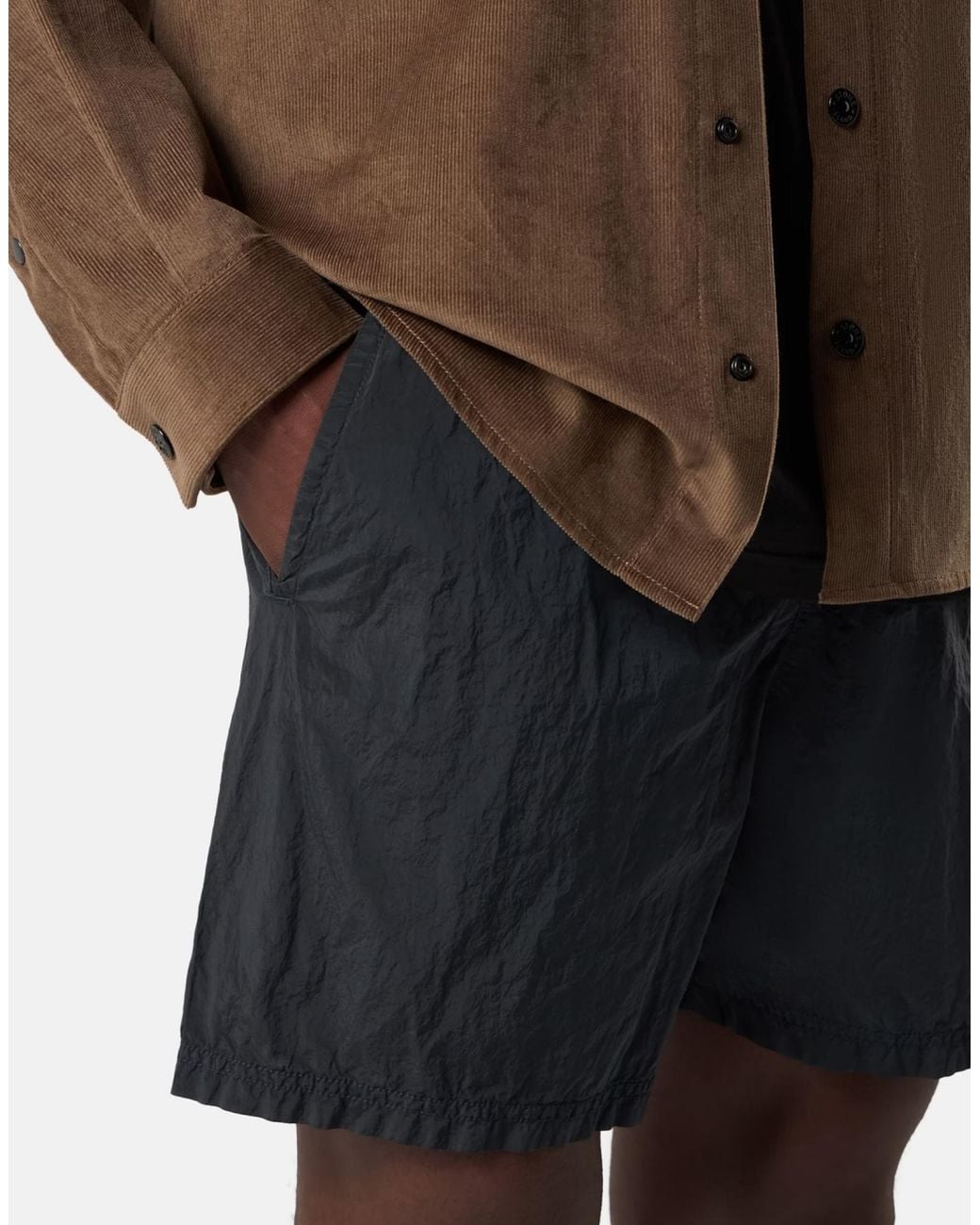 Stone Island Brown Nylon Metal Logo Swim Shorts Clothing Beachwear for men