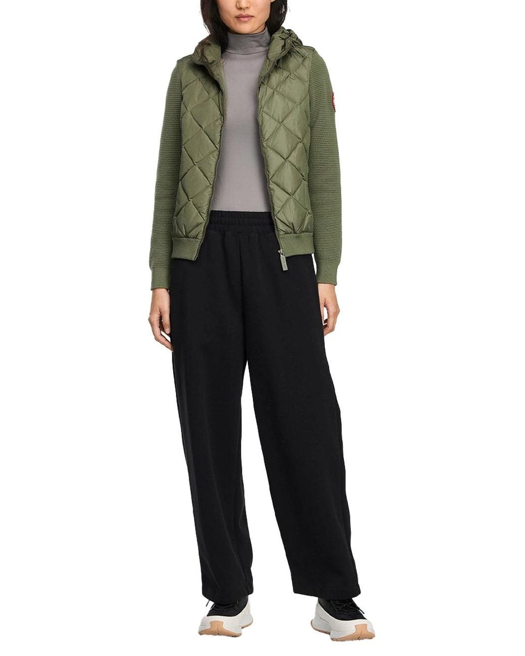Canada Goose Green Hybridge Knit Hoodie Vireo Jacket
