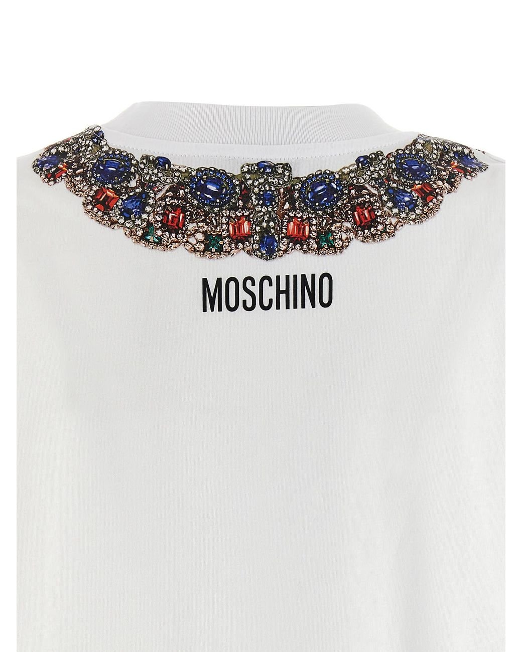 Moschino White Jewel Print T-Shirt