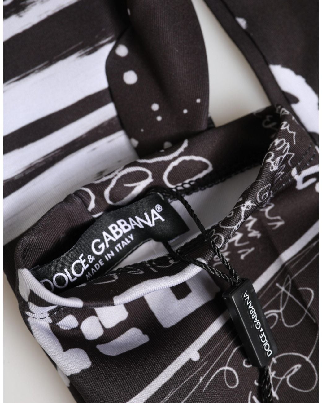 Dolce & Gabbana Black Dg Logo Elbow Length Mitten Gloves 10+Pl