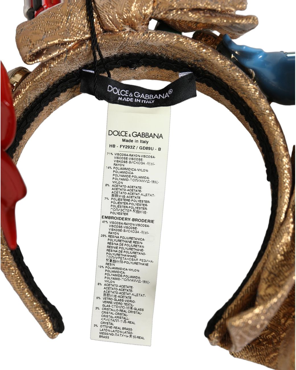 Dolce & Gabbana Red Glittery Christmas Themed Headwear Headband Accessory