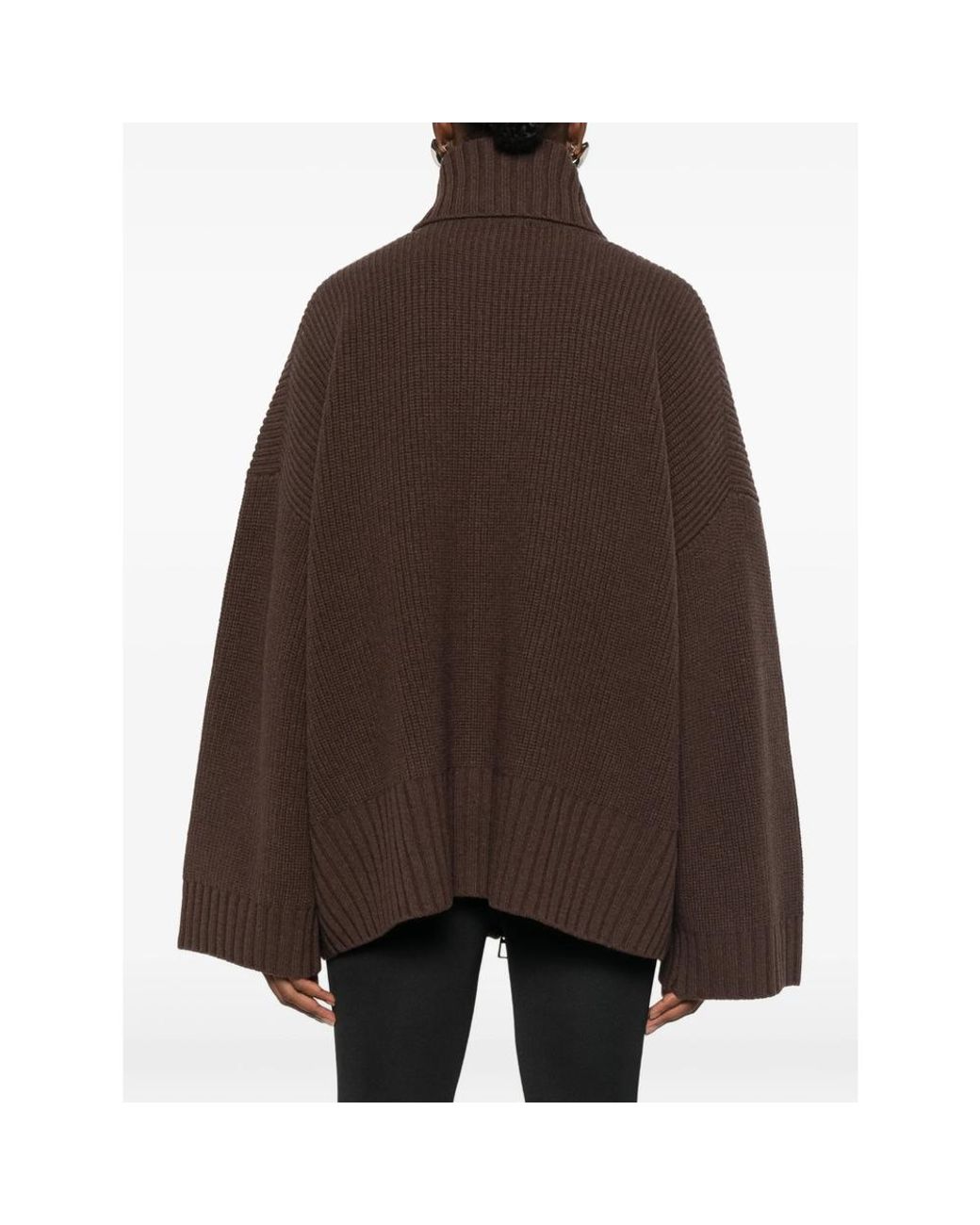 Frankie Shop Brown Zip-Up Cardigan Veda Wool Cardigans