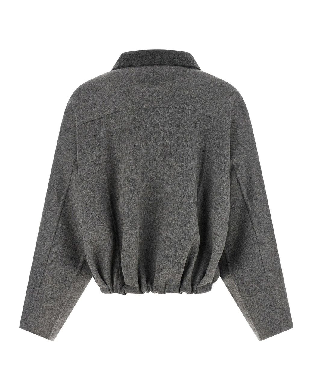 Brunello Cucinelli Gray Wool Blend Crop Jacket