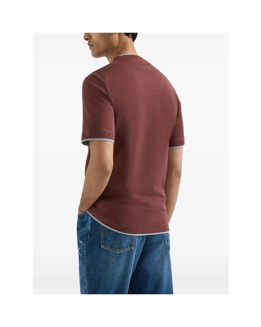 Brunello Cucinelli Red T-Shirts & Vests for men