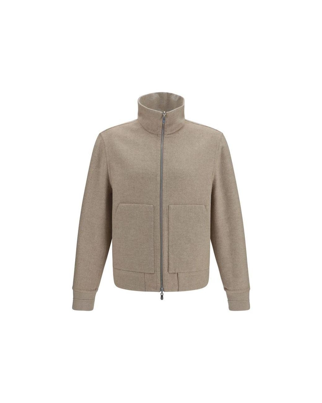 Brunello Cucinelli Gray Beige Cashmere Full for men