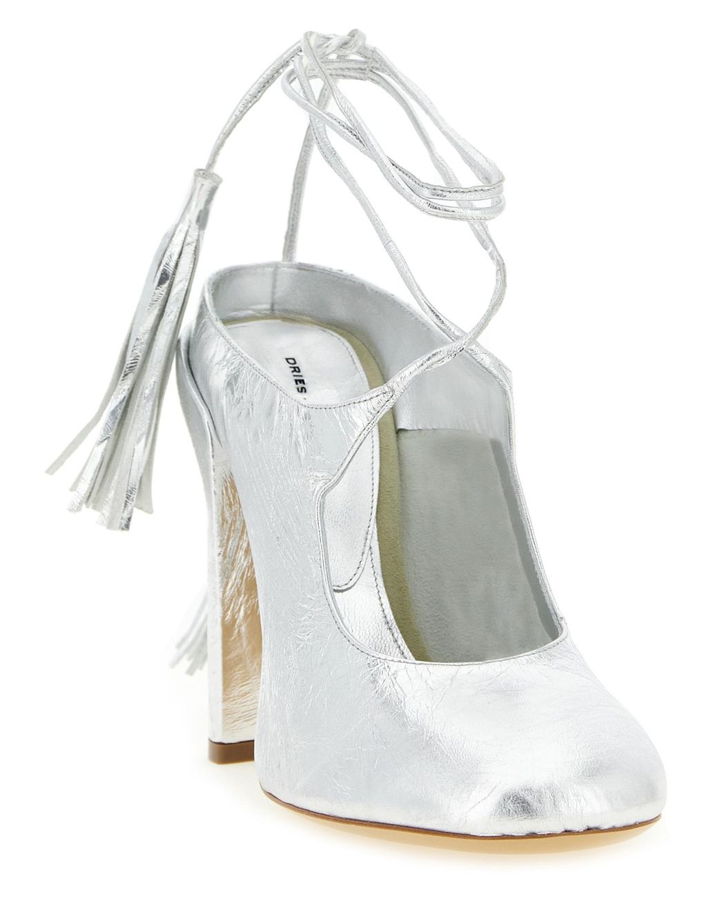 Dries Van Noten White Leather Pumps