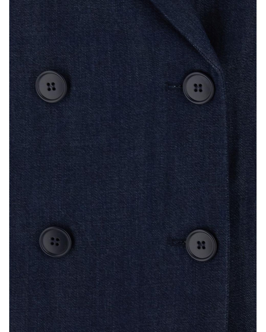 Le Plain Blue Double-Breasted Jacket With Peak Revers